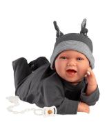 Llorens Muñeco Mimo sonrisas Pijama Gris de 42 cms. Llorens 74107 - details 2