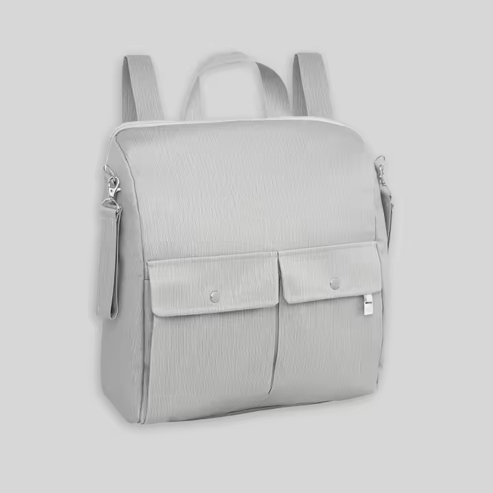Mochila Maternal Ecopiel Essencial de Paz Rodríguez Gris - 1