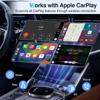 Adaptador CarPlay inalámbrico para automóvil, convierta CarPlay con cable a inalámbrico, Carplay+Auto 2 en 1, adaptador inalámbrico Plug and Play Car Play, compatible con iPhone Conexión perfecta multiusuario (negro) - details 2