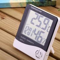 Metros De Temperatura Y Humedad Digital LCD Estación Climática Con Reloj Para El Hogar Medidor Thermohygrometer Multifuncional - details 9