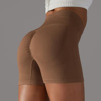 Pantalones cortos deportivos de Yoga sin costuras para mujer, pantalones cortos deportivos para ciclismo, trotar, Fitness, cintura alta, Push Up, pantalones cortos de gimnasio, mallas, ropa de Yoga - details 40