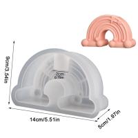 Molde De Silicona 3D Arco Iris Para Velas Y Artesanía Decoración De Nube Arco Iris DIY Aromaterapia Plástico Colorido - details 11