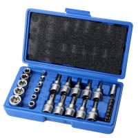 Juego De Llaves Torx Y E-Torx 34/29 Piezas Con Driver 1/4" 3/8" 1/2" Herramienta Manual Para Reparación De Coches - details 10