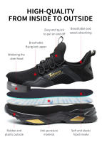 Zapatos De Seguridad Para Hombre Antideslizantes Con Punta De Acero Protección Contra Punciones Ligeros Y Transpirables Zapatillas De Trabajo Para Mujer - details 3