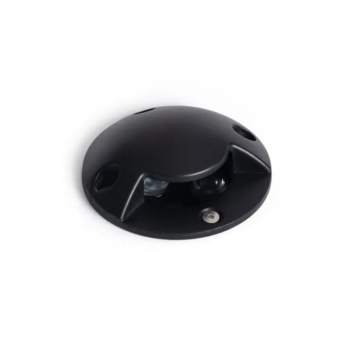 Ledkia Baliza Exterior LED 3W Empotrable Suelo Gimsha 1L Negro 2700K Blanco Cálido - 1