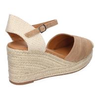 PuntoSalao Alpargatas de cuña cómoda en yute para mujer color taupe VR5-1519 - details 2