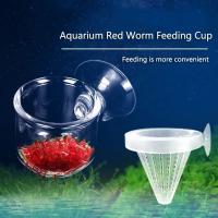 Alimentador Automático De Plástico Para Acuario Con Ventosa Para Alimentar Peces Y Huevos Rojos Cilindro De Alimentos Vivo Hopper Bicolor Tamaño Mediano 200ml - details 0