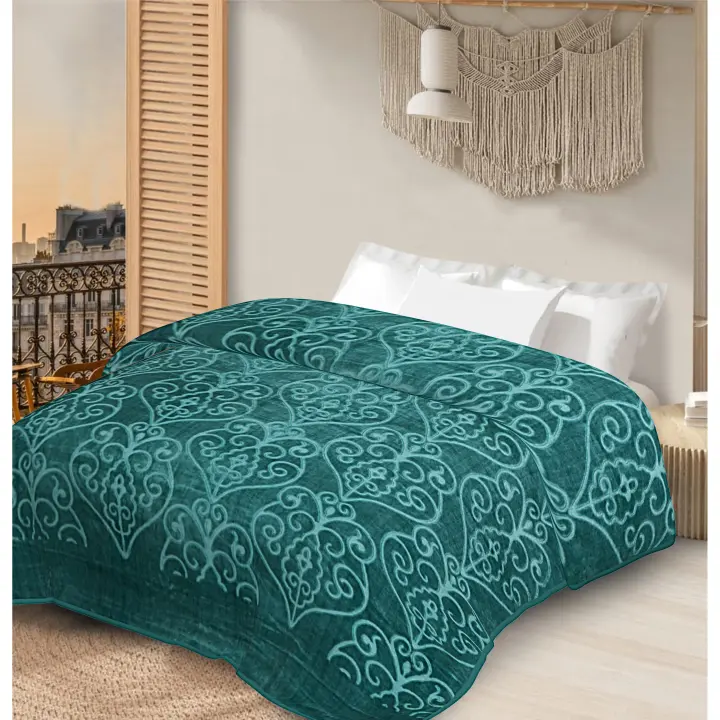 Manta de Raschel 210 x 230cm - Manta Terciopelo Extra Grande Suave y Acogedora para Cama, Cubrecama Multiuso, manta para invierno - 1