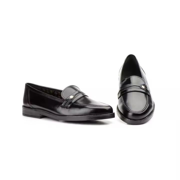 Mº013 Negro Hecho en España Zapatos Hombre Piel Negro Numeración: 38-46 Marca: Calidad Zapatos de hombre con adorno Material exterior de piel de cabra negra Material forro interior textil acolchado y piel Plantilla de piel Suela de goma anti - 1