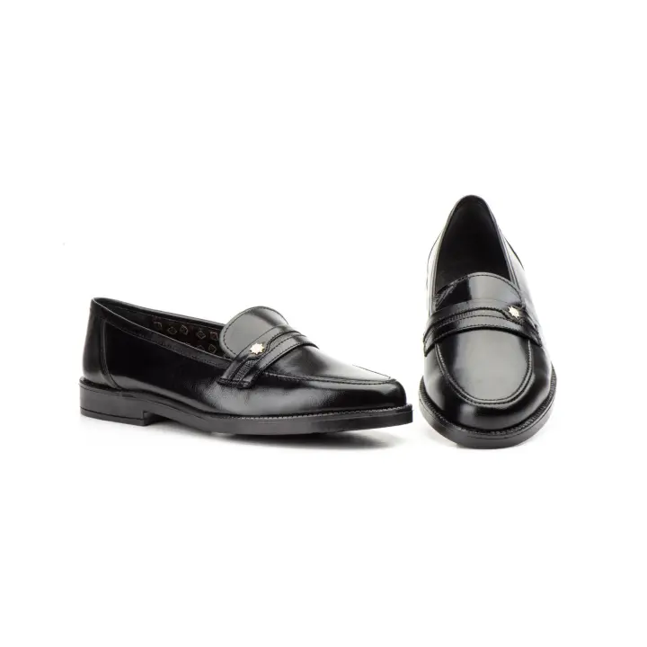 Mº013 Negro Hecho en España Zapatos Hombre Piel Negro Numeración: 38-46 Marca: Calidad Zapatos de hombre con adorno Material exterior de piel de cabra negra Material forro interior textil acolchado y piel Plantilla de piel Suela de goma anti - 1