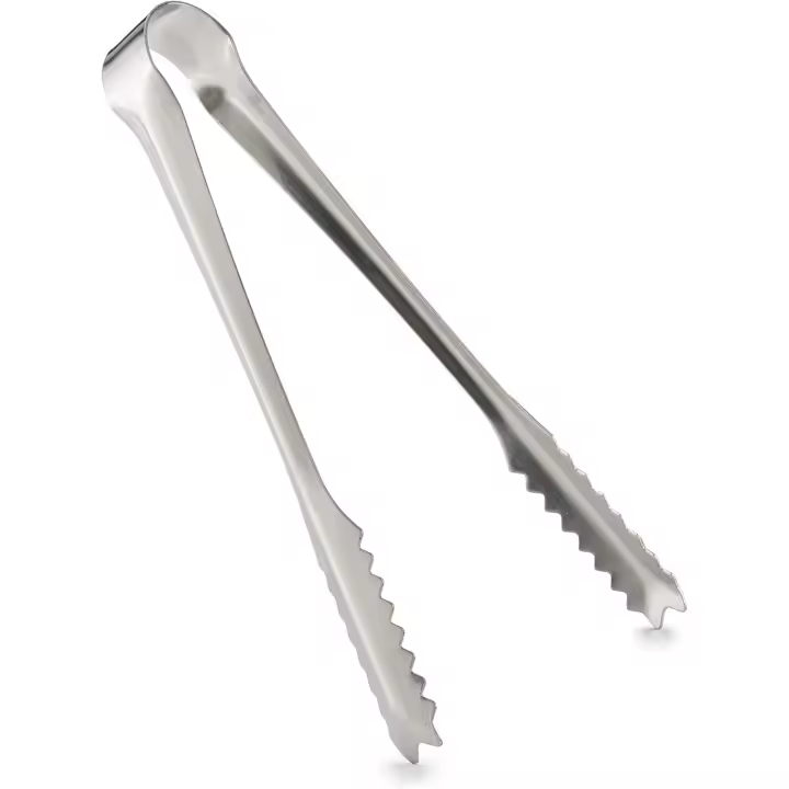 Stainless Steel Ice Tongs | 15cm / 6" Perfect for Home Bar, Pubs & Restaurants (Silver Polished Stainless Steel) - 1