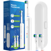 Cepillo De Dientes Eléctrico Giratorio Con 3 Modos Recarga Rápida USB Tiempo De Cuento Estuche De Viaje Y 2 Cabezas De Cepillo - details 0