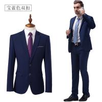 Traje De Novio Para Hombre Estilo Europeo Sólido Y Elegante Conjunto De Blazer Y Pantalones Oficina Y Bodas 2 Piezas Tallas M-6XL - details 7