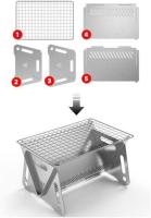 Parrillas de Maple inoxidable plegable para barbacoa, Horno, Estua portátil para Viajes al Aire Libre, mini Estua de barbacoa para picnics y Camping, Estua de Carbón - details 1
