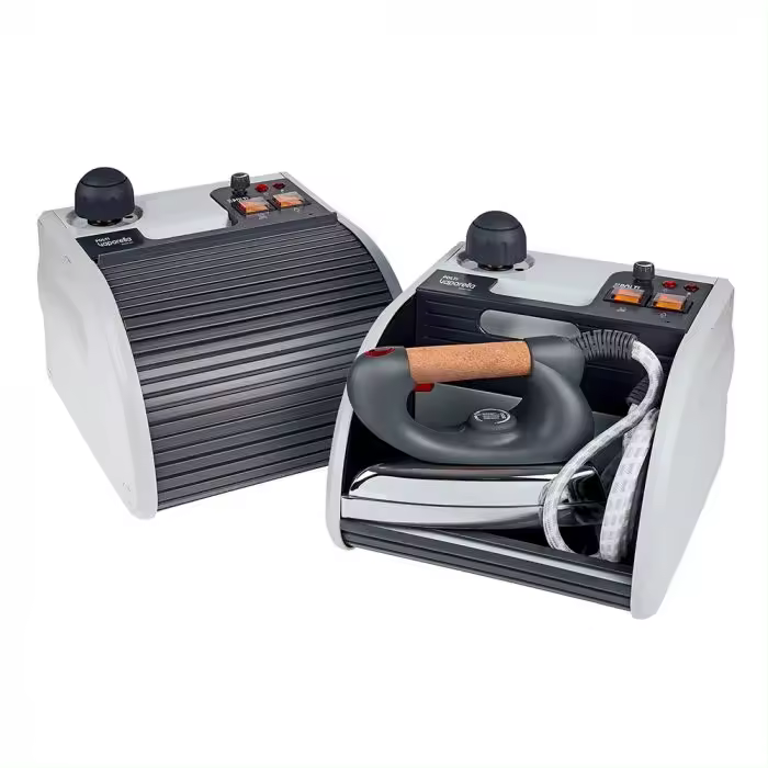 Polti Vaporella Super Pro Centro de planchado a vapor, tapón de seguridad, 3 Bar, 1.3 L, 1750 W, Aluminio, Gris/Blanco - 1
