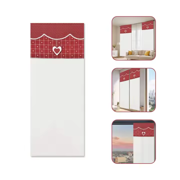 Cortina - 60x150x2p - CorazóN De Amor Rojo, Adecuado Para Ventanas De Cocina, Comedores, Marcos De Puertas, 2 Piezas 2025 Nuevo Caliente - 1