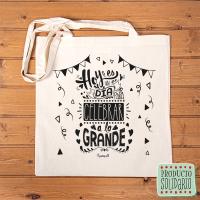 YOSIQUESE Bolsa de Tela | Modelo: 'Día para celebrar' | Productos y regalos solidarios hechos por personas con discapacidad - details 0