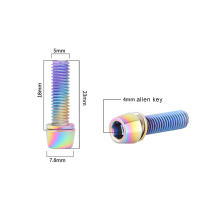 Tornillos De Manillar De Bicicleta M5*18mm 6pcs Acero Inoxidable Durable Para Bicicleta De Carretera Y Montaña Tornillo Fijo De MTB - details 1