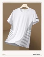 Camiseta De Hombre Para Verano En Seda De Hielo Con Manga Corta Secado Rápido Malla Deporte Fitness Top Casual Transpirable Ligera Y Moisture Wicking - details 7