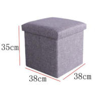 Reposapiés otomano de almacenamiento, taburete plegable para pies, caja de almacenamiento, taburete para el hogar, taburete para pies, banco, caja grande para guardar ropa de lino - details 9