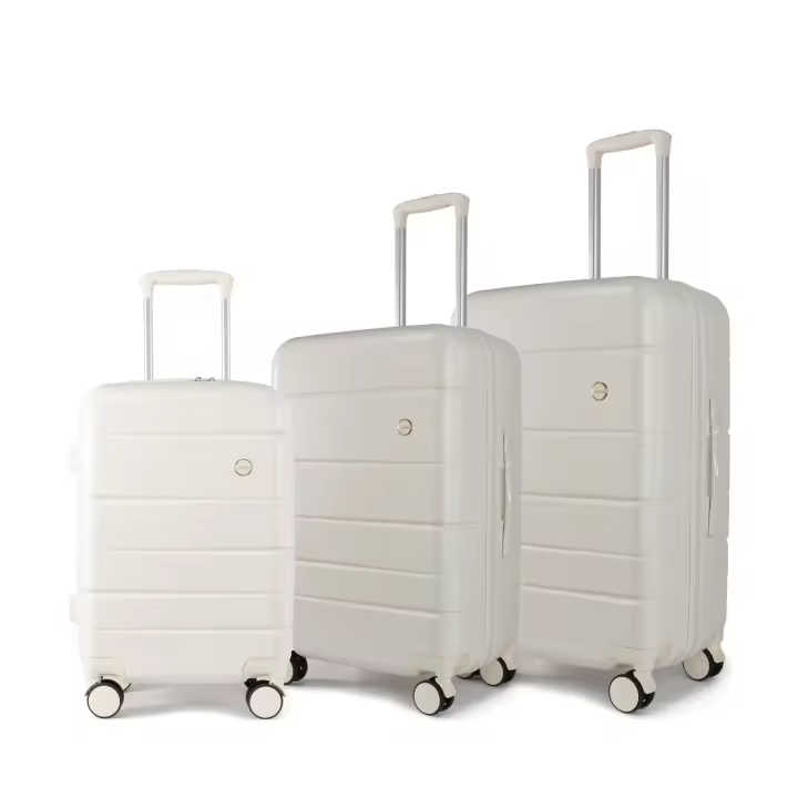 Set 3pcs Maletas Rígidas Expandible de Viaje, Cabina Juego Resistente Color Puro con Ruedas de 360º Extraíbles, Trolley Equipaje Light 20+24+28in, Pack Maleta de Moda Estructura Ligera Asa Telescópica - 1