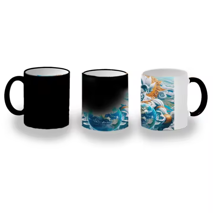 MERCHANDMANIA TAZA MÁGICA broly dios god ssj ultra instinto mundo universo z magic mug - 1