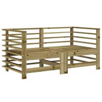 vidaXL Sofás de esquina de jardín 2 uds madera maciza de pino Pino natural, Pino blanco, Pino gris Conjunto Terraza Muebles Jardín Exterior Juego de Muebles de jardín Mueble Jardín Exterior Muebles de Salon Exterior - details 4