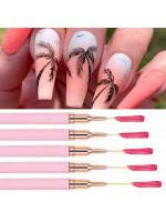 Set De 5 Pinceles Para Arte De Uñas Profesional Líneas Elongadas Dibujo De Uñas UV Gel Pintura Diseño De Uñas Herramienta De Manicura - details 5