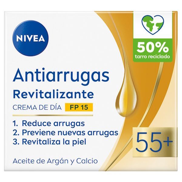NIVEA Antiarrugas Revitalizante Crema de Día SPF15 55+  50 ml Crema de Día