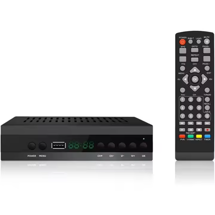 IPSDI Nuevo Español TDT Decodificador TV DVB-T T2 H265 HEVC FTA Full HD PVR, USB, HDMI, SCART, Sintonizador de TV Digital Terrestre, Receptor Digital de Alta definición Full HD 1080p - 1