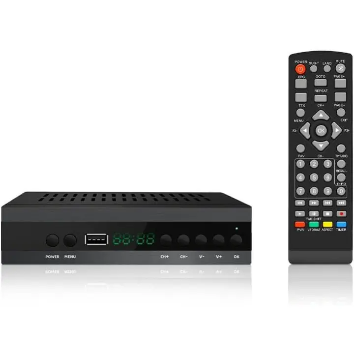 IPSDI Nuevo Español TDT Decodificador TV DVB-T T2 H265 HEVC FTA Full HD PVR, USB, HDMI, SCART, Sintonizador de TV Digital Terrestre, Receptor Digital de Alta definición Full HD 1080p - 1
