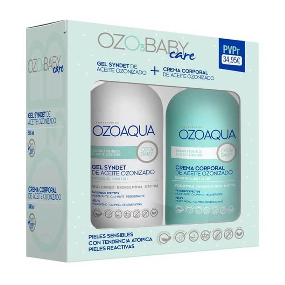 Ozoaqua Pediatrico Gel Syndet 500 ml + Crema Corporal 500ml Pack
