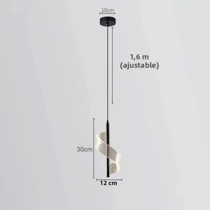 Lámpara De Pared LED Nórdica Para Iluminación Interior De Dormitorio Y Sala Moderna Luz De Fondo Para Sala De Estar Y Estudio Material Metálico Y Acrílico Incluye Bombilla - 1