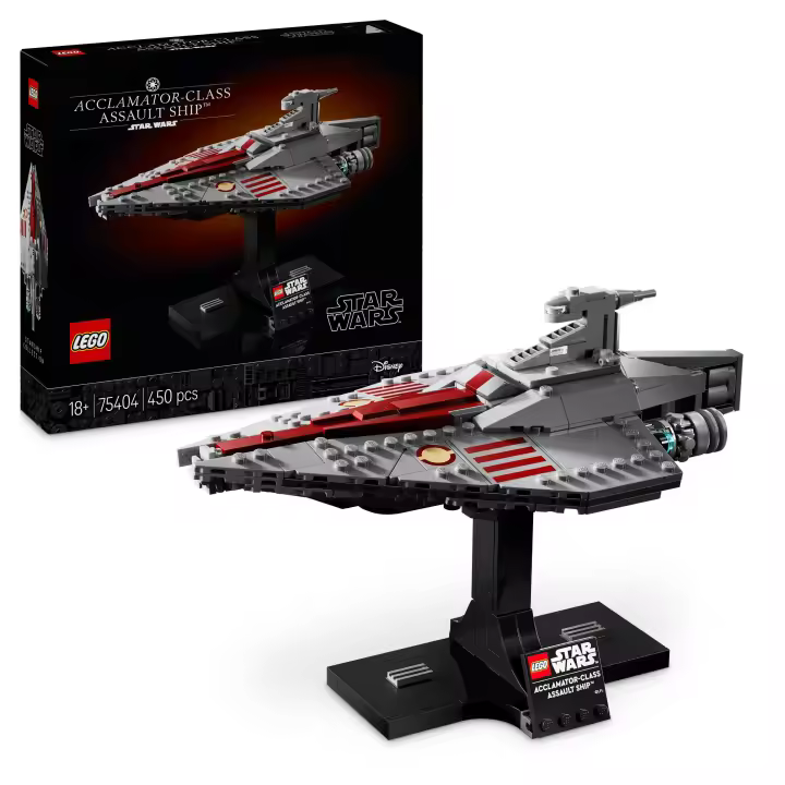 LEGO 75404 Star Wars Nave de Asalto Clase Acclamator, Maqueta para Construir para Adultos de Nave Estelar, Decoración para el Hogar, Regalo para Hombres y Mujeres Fans del Ataque de los Clones - 1