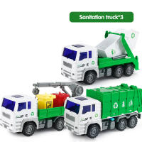 Juego De 4 Piezas Camiones De Construcción Y Limpieza De La Ciudad Para Niños Juguetes Educativos De Vehículos Modelo De Camión Regalo - details 2