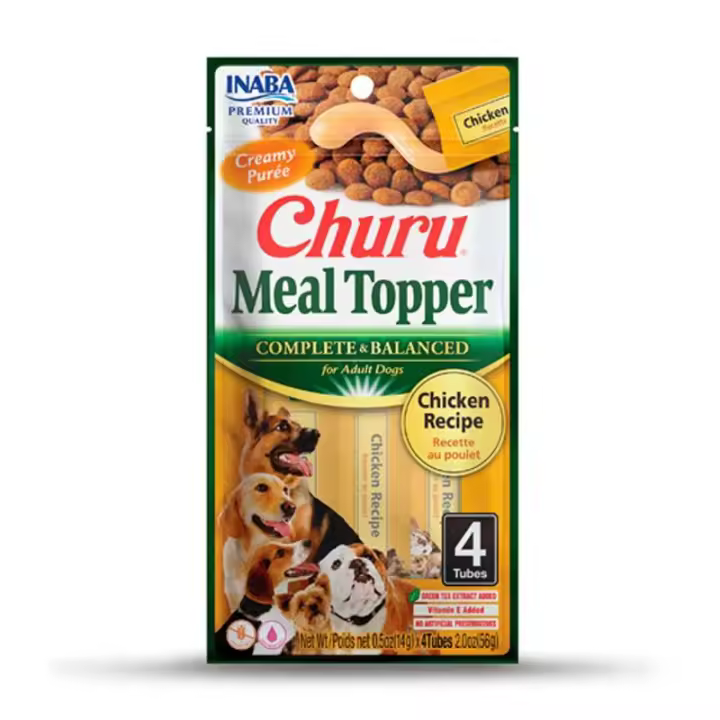 Inaba Churu Meal Topper Snacks de Pollo para Perros (12x4x14gr) - 1