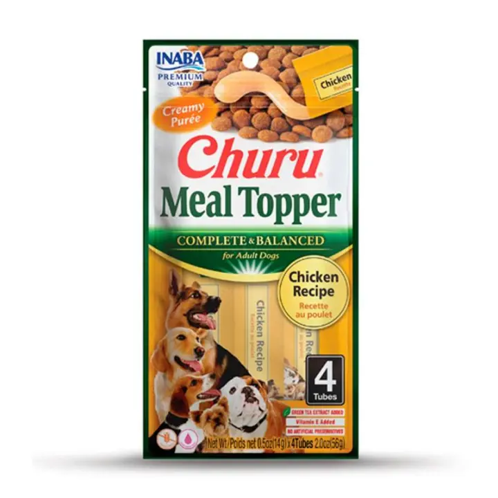 Inaba Churu Meal Topper Snacks de Pollo para Perros (12x4x14gr) - 1