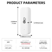 Sensor De Temperatura Y Humedad WiFi Tuya Para Hogar Inteligente Compatible Con Alexa Y Google Assistant Monitor Remoto Smart Life - details 10