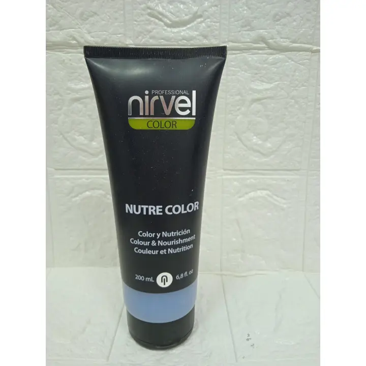 NIRVEL Cosmetis mascarilla color plata 200ml, aporta nutrición y brillo. - 1