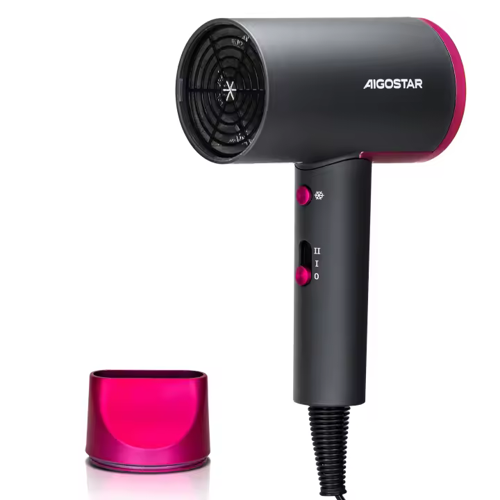 AIGOSTAR Secador Pelo Profesional - Tecnología de Iones Negativos ( 2200W, 2 Velocidades, 2 Ajustes de Calor y Frío) - 1