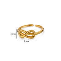 Anillo Ajustable De Acero Inoxidable Con Símbolo Infinito Para Mujer Color Oro Resistente Al Agua Joyería De Boda Regalo Clásico Irregular - details 4