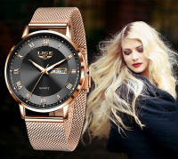 Reloj De Mujer LIGE 2024 Lujo Creativo De Acero Inoxidable Resistente Al Agua Con Pulsera Reloj De Cuarzo De Dial Romano Resistente Al Choque - details 22