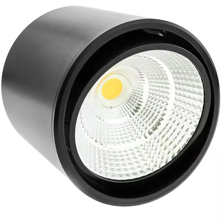 Foco LED de superficie Lámpara COB 12W 220VAC 6000K negra 115mm - BeMatik - 1