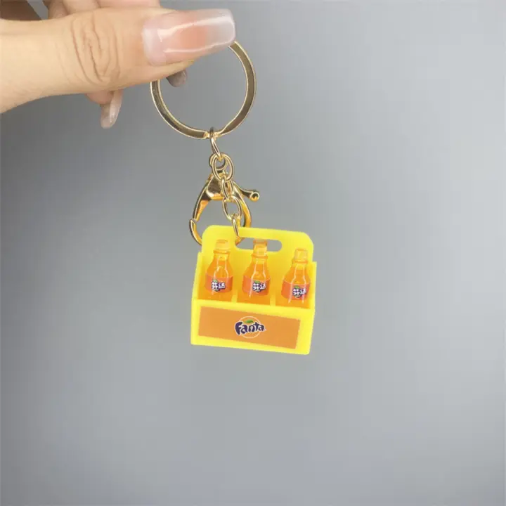 Llavero De Moda Coreana Con Botella De Vidrio Simulación Resina Para Mujeres Colgante De Joyería Pendiente Regalo Souvenir - 1