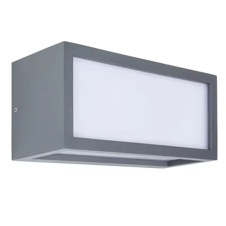 FORLIGHT Quanta aplique exterior negro rectangular para bombilla E27 - 1