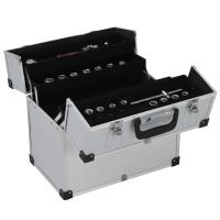 vidaXL Caja de herramientas aluminio plateado 38x22,5x34 cm - details 1
