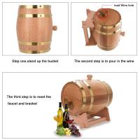 Barrel De Madera De Oso Para Vino De 3L Vintage Dispensador De Licor Para Whiskey Bourbon Tequila Ecológico Y Stockado - details 5
