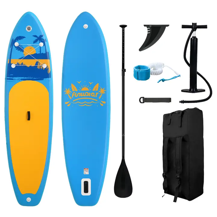 Tabla Paddle Surf Hinchable de Remo Inflable de pie FunWater Sup Inflable de 15cm de Grosor para Todos los Niveles de Habilidad, Paleta Ajustable, Funda Impermeable para teléfono móvil , Tabla de Remo Inflable para jóvenes y Adultos 335*83*15cm - 1
