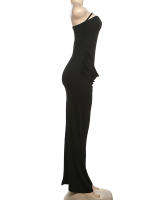 Vestido Maxi Sin Mangas Para Mujer Kliou Elegante Clásico Para Banquete Vestido Conciso Ajustado Corporal Vestido De Noche De Verano De Polyester Y Spandex - details 2