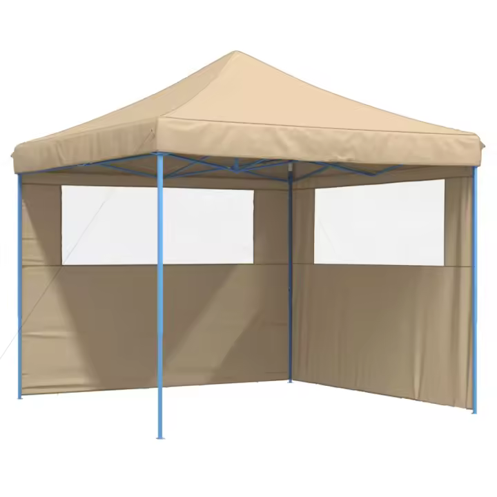 vidaXL Tienda de fiesta plegable Pop-Up 2 paredes laterales tienda Color Burdeos,  Terracota,  Beige y mas - 1